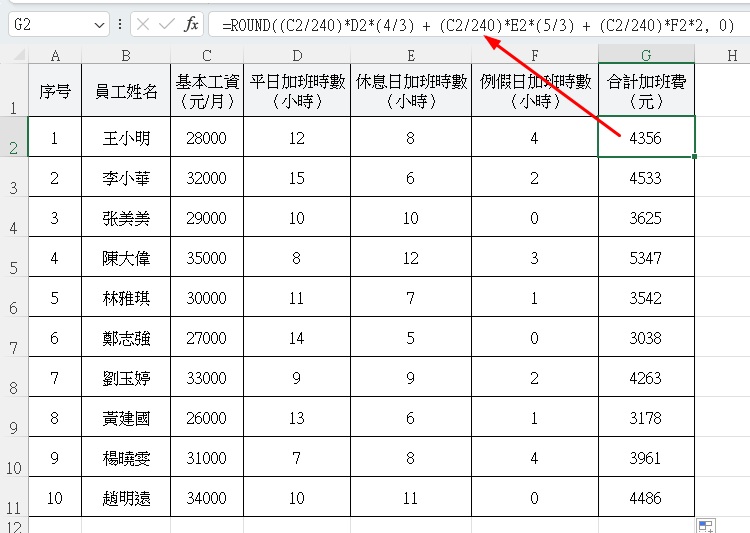 台灣加班費試算Excel公式｜3步快速算（適配台灣職場）