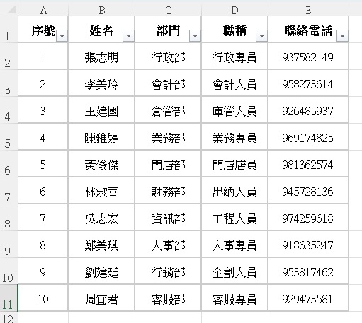 Excel刪除空白行列前後對比效果3