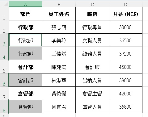 Excel取消合併還原內容|4步驟快速還原儲存格 3 Excel取消合併還原內容操作介面示意4